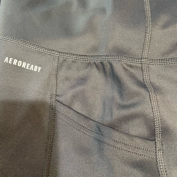 🆕adidas Lightweight HighRise 3-Stripe Mesh 7/8 Leggings, Carbon (grey) - Picture 8 of 8